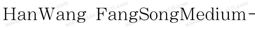 HanWang FangSongMedium字体转换